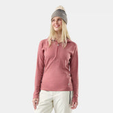 Women's Classic Thermal Merino Base Layer 1/2 Zip Hoodie