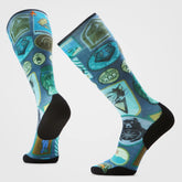Ski Explorer Print Over The Calf Socks