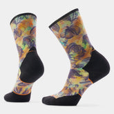 Women's Trail Run Floral Party Print Crew Socks