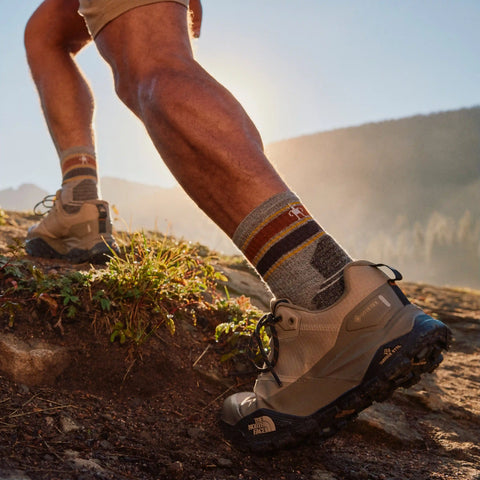 Hike Striped Mid Crew Socks