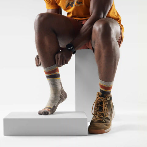 Hike Striped Mid Crew Socks