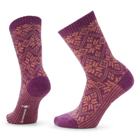 Women's Everyday Cozy Traditional Snowflake Crew Socks