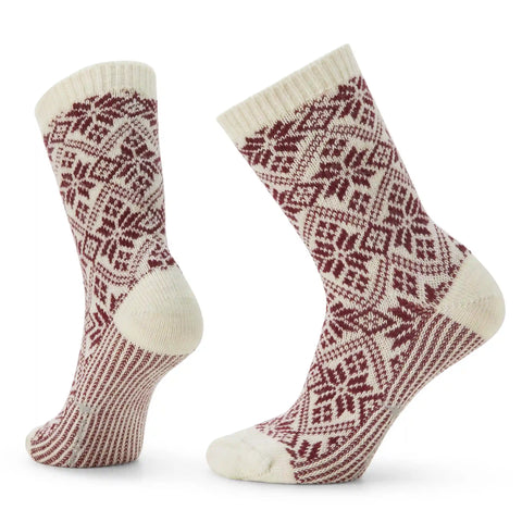 Women's Everyday Cozy Traditional Snowflake Crew Socks