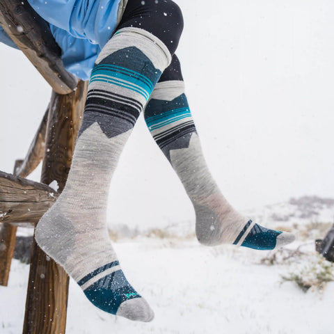 Women's Ski Pattern Over The Calf Socks