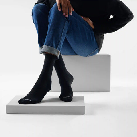 Everyday Solid Rib Crew Socks