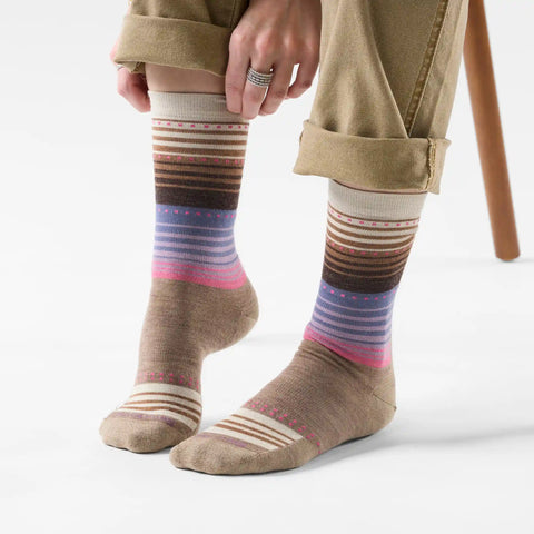 Women's Everyday Stitch Stripe Crew Socks