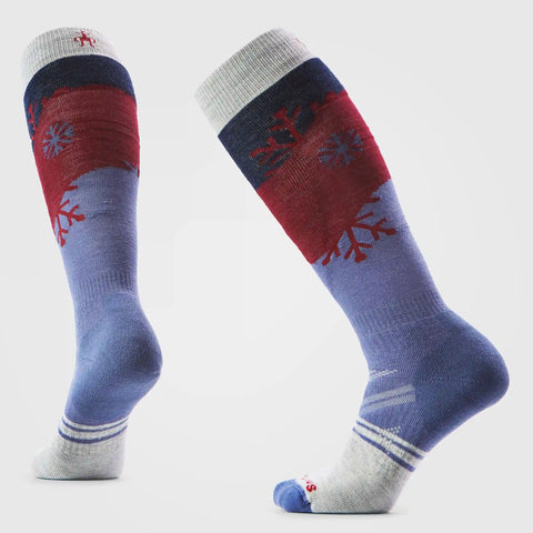 Women's Ski Snowpocalypse Pattern Over The Calf Socks