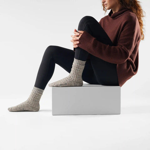 Women's Everyday Cozy Waffle Press Crew Socks