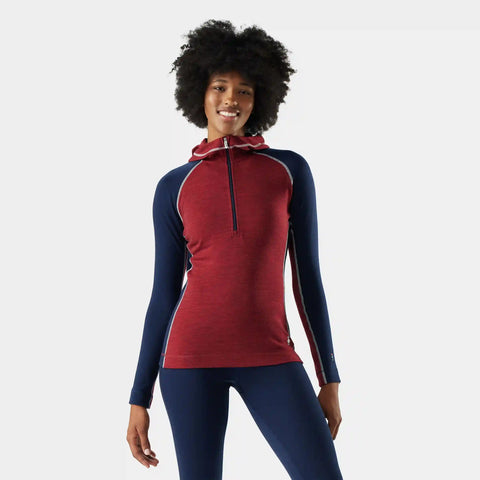 Women's Classic Thermal Merino Base Layer 1/2 Zip Hoodie
