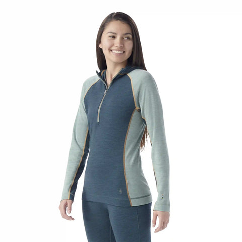 Women's Classic Thermal Merino Base Layer 1/2 Zip Hoodie