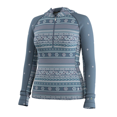 Women's Classic Thermal Merino Base Layer 1/2 Zip Hoodie