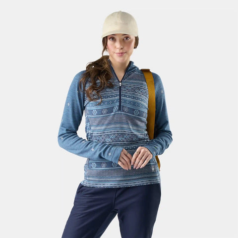 Women's Classic Thermal Merino Base Layer 1/2 Zip Hoodie