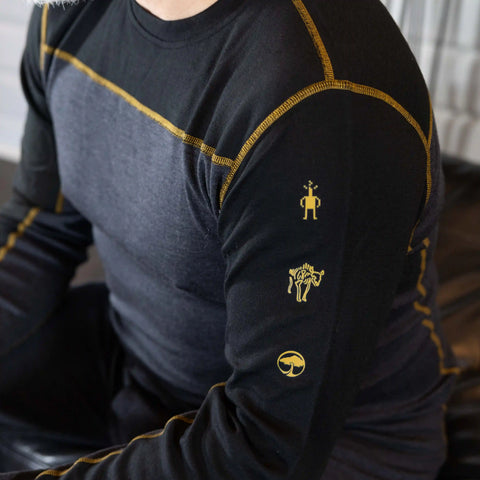 Men's Classic Thermal Merino Base Layer Colorblock Crew