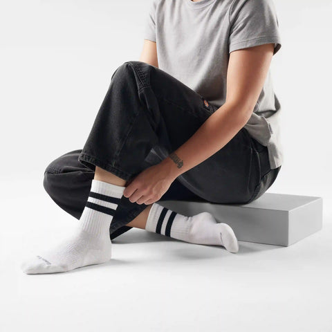 Everyday Athletic Striped Crew Socks