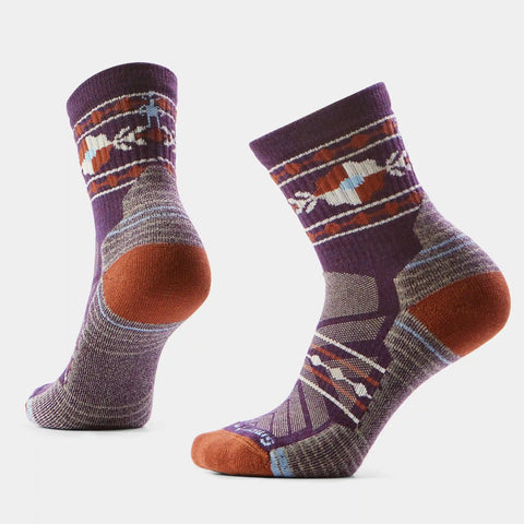 Women's Hike Retro Floral Mid Crew Socks