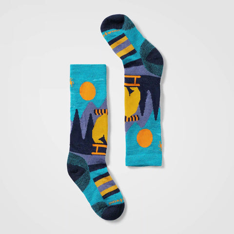 Kids' Ski Sleigh Bear Over The Calf Socks