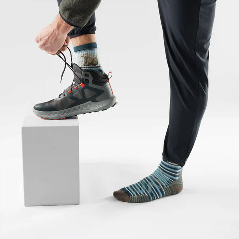 Hike Bear Stripe Mid Crew Socks