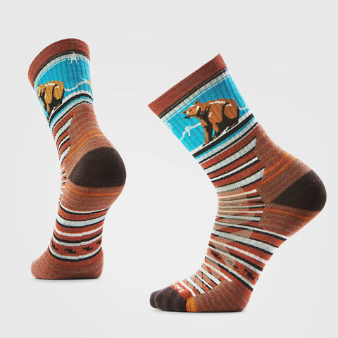 Hike Bear Stripe Mid Crew Socks