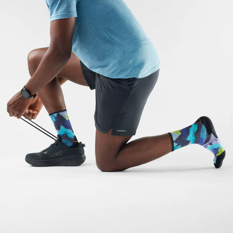Trail Run Summit Sector Print Crew Socks