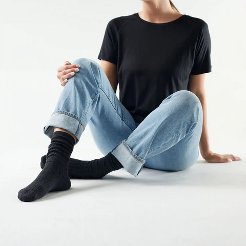 Women's Everyday Slouchy Rib Tall Crew Socks