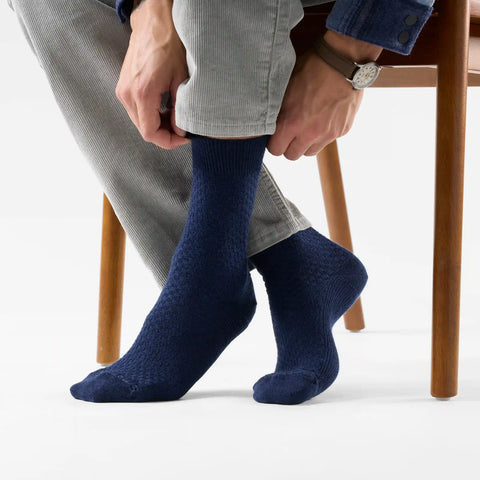 Everyday Basketweave Crew Socks