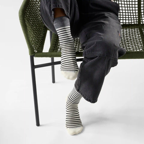Women's Everyday Pin Stripe Crew Socks